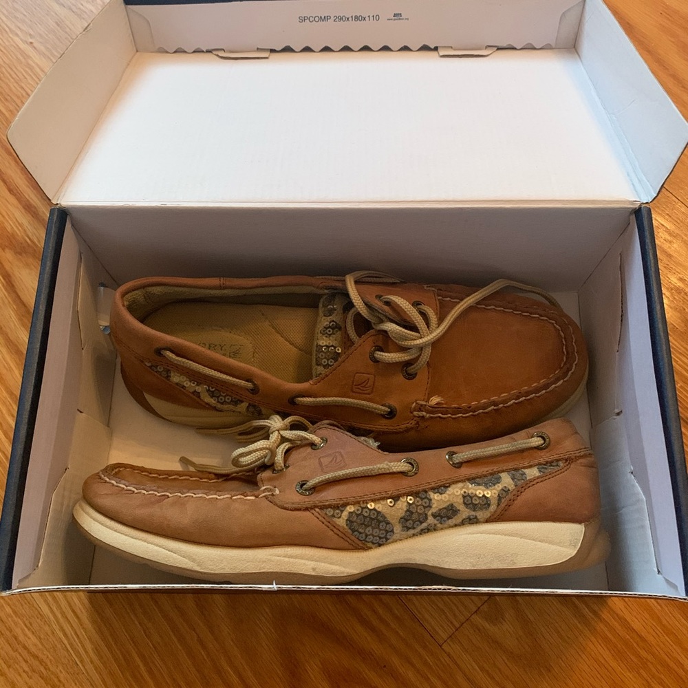 Cheetah print Sperrys